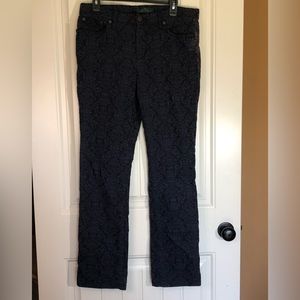 NWOT Ralph Lauren Modern Straight Jeans, Women’s Sz. 12, Blue Floral Print